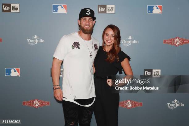 Bryce Harper and Kayla Varner attend the New Era Cap MLB All-Star Party 2017 at Beachcraft at 1 Hotel South Beach on July 9, 2017 in Miami Beach,...