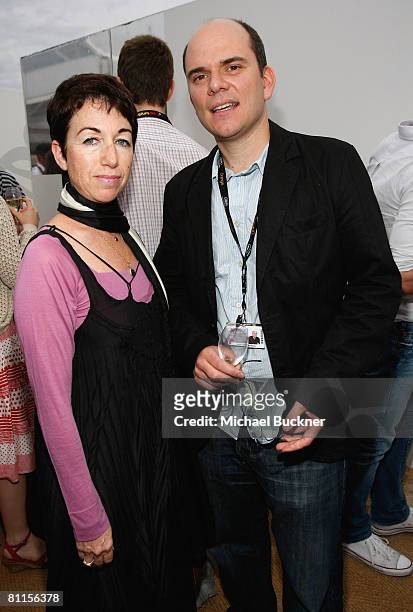 Minister of Culture Margaret Hodge and Jamie Laurence of BBC films attend the BBC Films Party at 3.14 Beach during the 61st International Cannes Film...