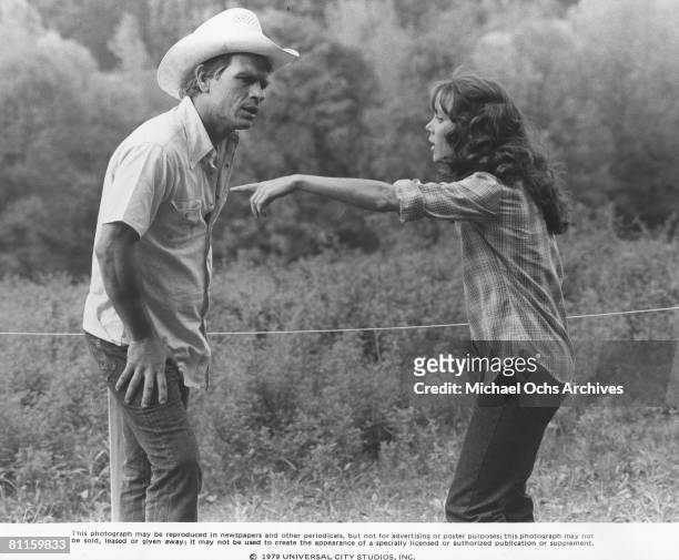 Tommy Lee Jones and Sissy Spacek in the film 'Coal Miner's Daughter'.
