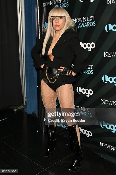 Singer Lady Gaga arrives at the 2008 NewNowNext Awards at the MTV studios on May 19, 2008 in New York City.