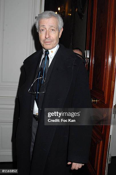 Didier Grumbach attends the Valentino - PFW Fall Winter 2008/09 - Alessandra Facchinetti Diner Party at a Private Hotel Place Vendome on February 28,...