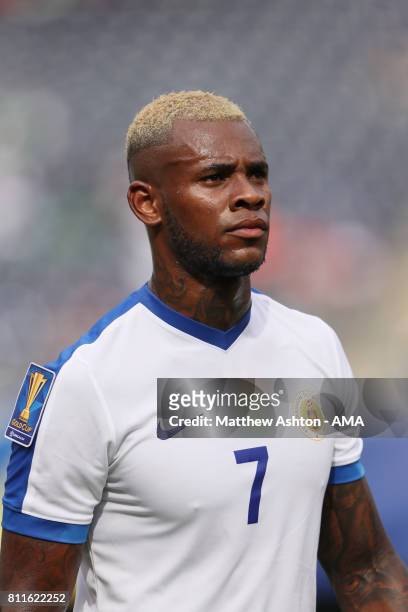 Leandro Bacuna of Curacao during the 2017 CONCACAF Gold Cup Group C match between Curacao and Jamaica at Qualcomm Stadium on July 9, 2017 in San...