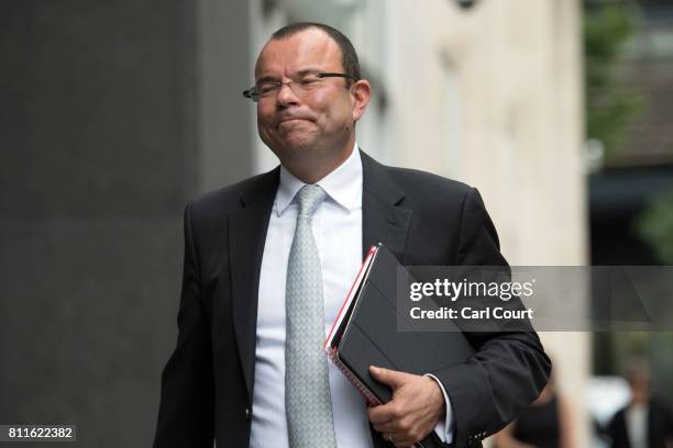 Jeff Blue, a former strategic development director for Sports Direct who is suing company owner Mike Ashley, arrives at the High Court on July 10,...