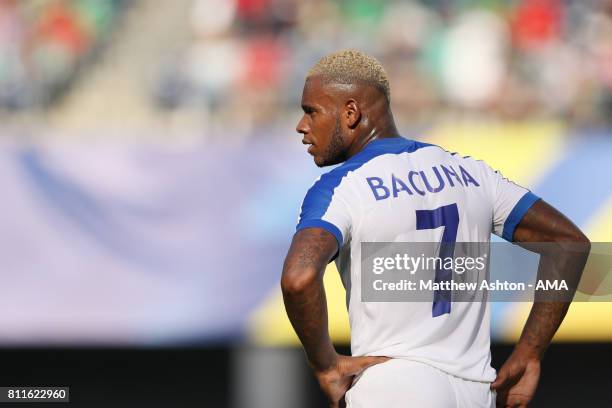 Leandro Bacuna of Curacao during the 2017 CONCACAF Gold Cup Group C match between Curacao and Jamaica at Qualcomm Stadium on July 9, 2017 in San...