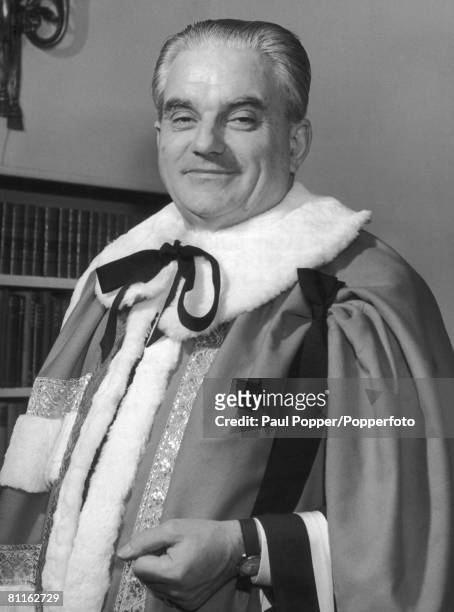 British politician Robert Boothby leaves his London flat for the House of Lords, where he is being created a Life Peer and assuming the title of...