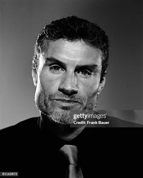 Formula 1 racing driver David Coulthard poses for a portrait shoot in Munich for Sueddeutsche Zeitung magazine on September 5, 2007.