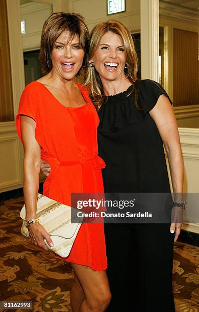 Actresses Lisa Rinna and Lori Loughlin attend the Saks Fifth Avenue presents Oscar De La Renta Fall 2008 Collection at the Annual Colleagues Luncheon...