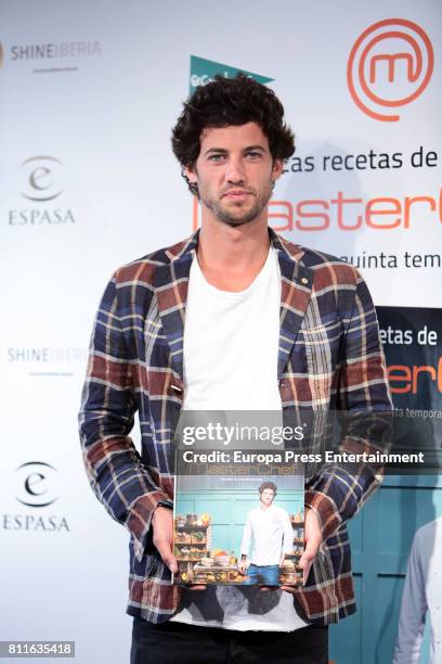 Jorge Brazalez, the winner of TV MasterChef, presents his book 'Las recetas de Jorge' on July 7, 2017 in Madrid, Spain.