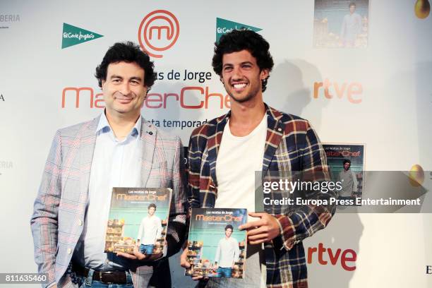 Pepe Rodriguez attend the presentation of the book 'Las recetas de Jorge' by Jorge Brazalez , the winner of TV MasterChef on July 7, 2017 in Madrid,...