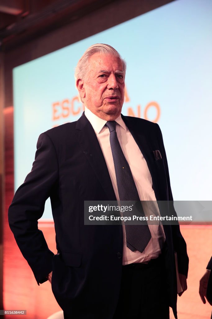 Mario Vargas Llosa Attends Ciudadanos Party Summer Courses Opening