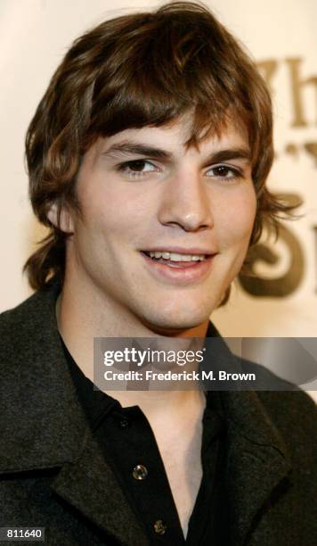 Actor Ashton Kutcher attends the "That ''70's Show" party celebrating the show's 100 episode April 10, 2002 in Los Angeles, CA. The show will air...