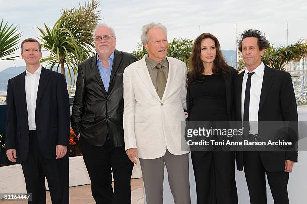 Robert Lorenz, producer, actor Joe Michael Straczynski, director Clint Eastwood, actress Angelina Jolie and Brian Grazer, producer attend the...