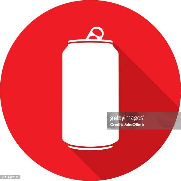 soda can icon silhouette - tin can vector stock illustrations