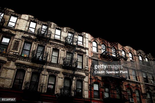 An aging tenement building on Orchard Street in the Lower East Side May 20, 2008 in New York City. Manhattan's Lower East Side, a magnet for the...