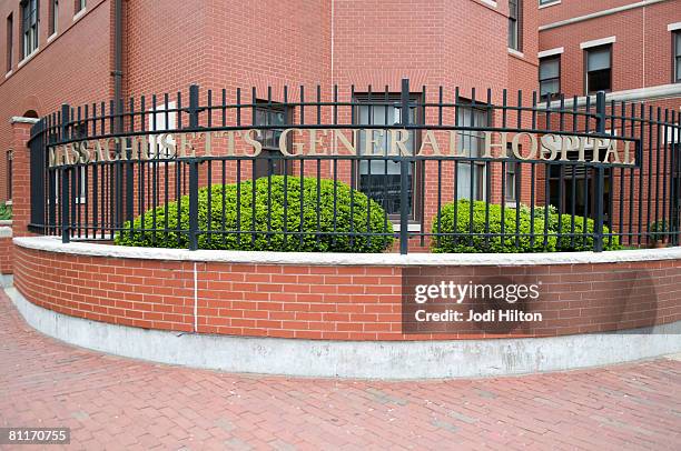 Sign for Massachusetts General Hospital adorns a gate at the hospital where US Sen. Edward Kennedy is being treated May 20, 2008 in Boston,...