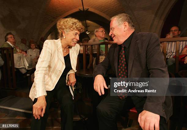 Gesine Schwan of the Social Democratic Party , under discussion as candidate for the German President election on October 2009, chats with Lothar...