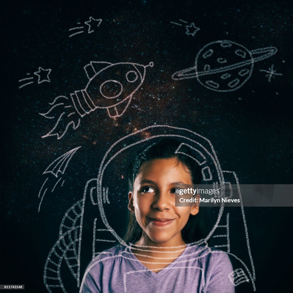 Young space explorer aspirations