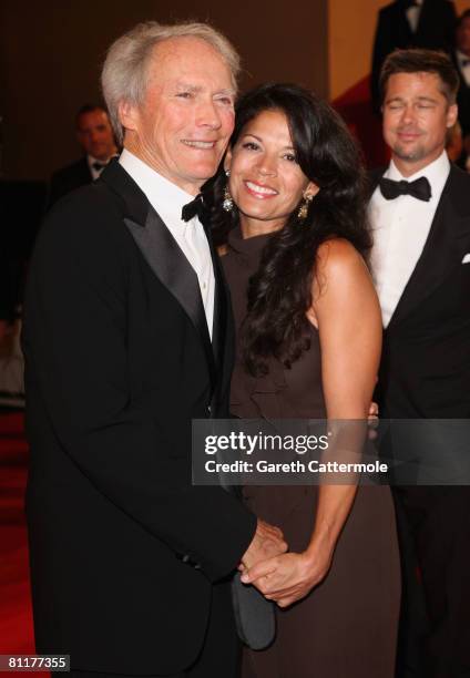 Director Clint Eastwood, his wife Dina Eastwood depart from the 'Changeling' Premiere at the Palais des Festivals during the 61st International...