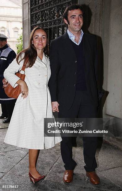 Presenter Camila Raznovich with boyfriend Eugenio Campari attends the Premio MilanoDonna held at Palazzo Marino on May 20, 2008 in Milan, Italy.
