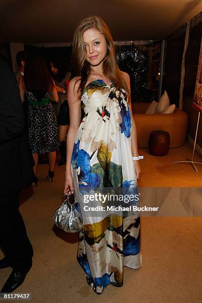 Joanna Opozza attends the Roman Polanski "Wanted and Desired" after party at Nikki Beach during the 61st Cannes International Film Festival on May...