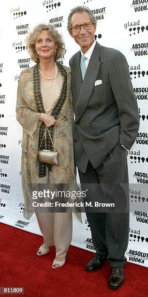 Actress Blythe Danner and her husband Bruce Paltrow attend the 11th Annual GLAAD Media Awards April 13, 2002 in Los Angeles, CA.