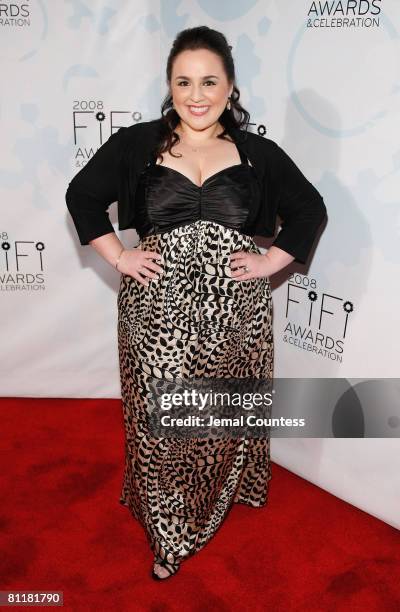 Actress Nikki Blonsky attends the 36th Annual FIFI Awards presented by the Fragrance Foundation at the Park Avenue Armory on May 20, 2008 in New York...