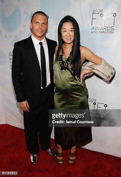 Professional ice hockey player Sean Avery and designer Vera Wang attend the 36th Annual FIFI Awards presented by the Fragrance Foundation at the Park...