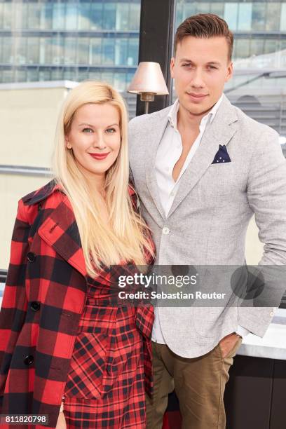 Palina Kozyrava and Maximilian Schiefer attends the BRAX x Gala Blogger Lunch Berlin at Hotel Zoo on July 4, 2017 in Berlin, Germany.