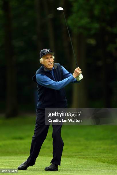 Bruce Forsyth plays a shot during the Pro-Am at the BMW Championship at The Wentworth Club on May 21, 2008 in Virginia Water, England.