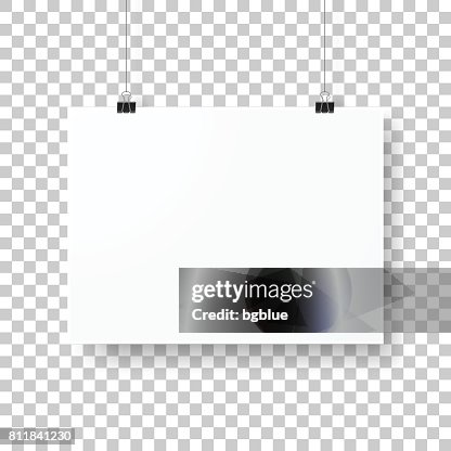 Poster Template Isolated On Blank Background High-Res Vector Graphic -  Getty Images