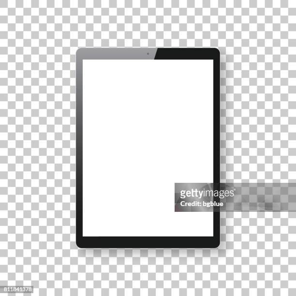 illustrazioni stock, clip art, cartoni animati e icone di tendenza di tablet pc isolato su sfondo vuoto - modello tablet pc - pc ultramobile