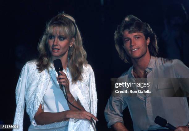 Olivia Newton John and Andy Gibb