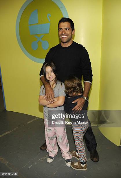 Actor Mark Consuelos, daughter Lola Grace and son Joaquin attend Jessica Seinfeld's 2nd annual Baby Buggy Bedtime Bash at The Waterfront on May 20,...