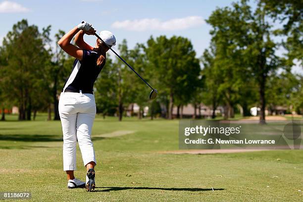 Vicky Hurst hits a shot during the second round of the SemGroup Championship presented by John Q. Hammons on May 2, 2008 at Cedar Ridge Country Club...