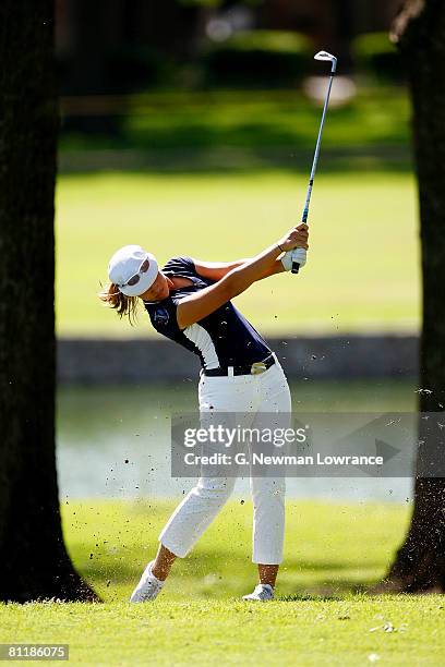 Vicky Hurst hits a shot during the second round of the SemGroup Championship presented by John Q. Hammons on May 2, 2008 at Cedar Ridge Country Club...