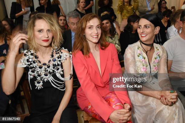 Sabrina Seyvecou;Maud Wyler;Sylvie Ortega Munos attend the Julien Fournie Haute Couture Fall/Winter 2017-2018 show as part of Haute Couture Paris...