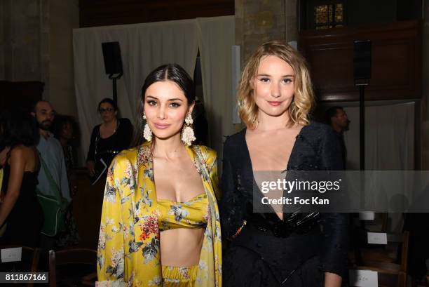 Deborah Hung and Deborah Francois attend the Julien Fournie Haute Couture Fall/Winter 2017-2018 show as part of Haute Couture Paris Fashion Week on...