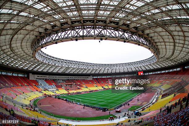 General view of the Luzhniki stadium before the Champions League Final match between Chelsea and Manchester United on May 21, 2008 in Moscow, Russia.