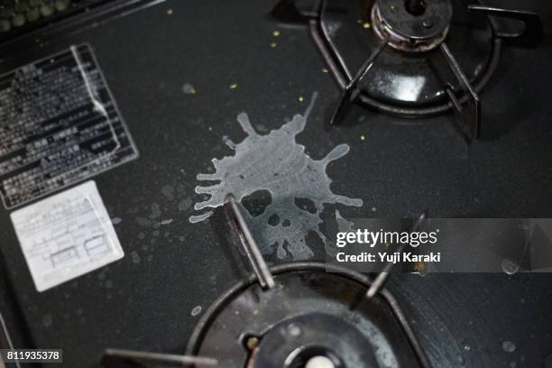 caution from the kitchen - messy kitchen stock pictures, royalty-free photos & images