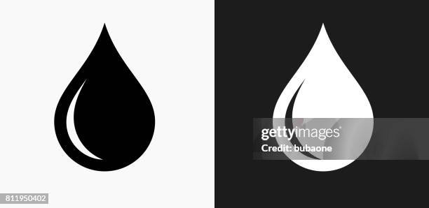illustrations, cliparts, dessins animés et icônes de l’eau déposer l’icône sur fond de vector noir et blanc - eau