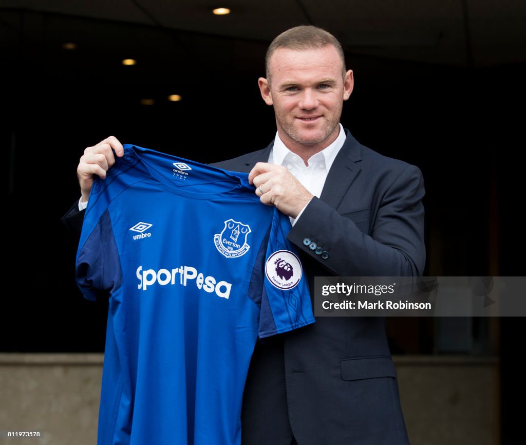 Everton Unveil New Signing Wayne Rooney