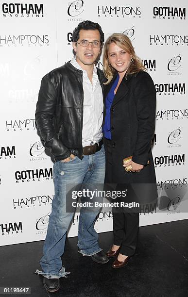 Actor John Leguizamo and wife Justine Maurer attend the Gotham & Hamptoms magazine annual summer kick-off party with Cabana Cachaca at Mansion, May...