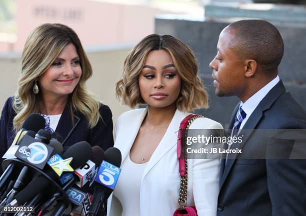 Lisa Bloom and Blac Chyna are seen on July 10, 2017 in Los Angeles, California.