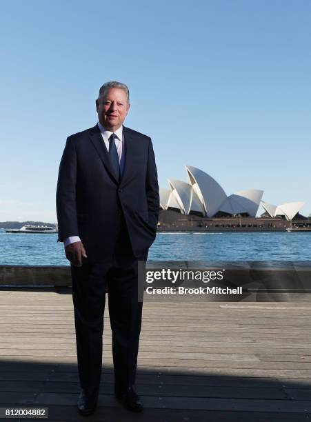 Former U.S. Vice President Al Gore poses for a photo ahead of the release of "An Inconvenient Sequel: Truth to Power" on July 10, 2017 in Sydney,...