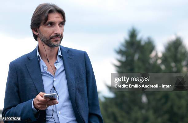 Sportif Vice Director of FC Internazionale Milano Dario Baccin looks on prior to the FC Internazionale training session on July 10, 2017 in Reischach...