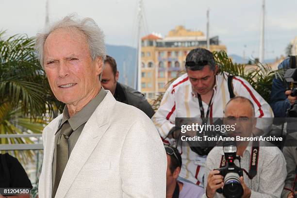 Director Clint Eastwood attend the Changeling photocall at the Palais des Festivals during the 61st Cannes International Film Festival on May 20,...