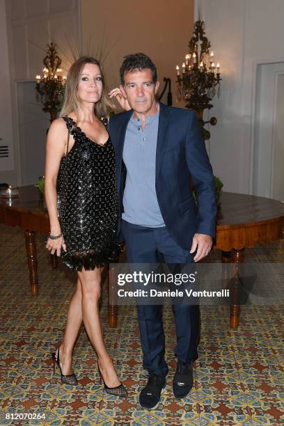 Antonio Banderas and Nicole Kimpel attend 2017 Ischia Global Film & Music Fest on July 10, 2017 in Ischia, Italy.