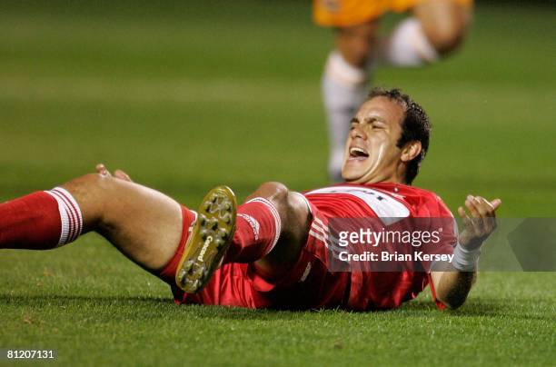 Cuauhtemoc Blanco of the Chicago Fire yells during the second half against the Houston Dynamo at Toyota Park on May 17, 2008 in Bridgeview, Illinois....