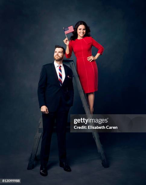Actors Julia Louis-Dreyfus and Timothy Simons from HBO's 'Veep' are photographed for The Wrap on April 25, 2017 in Los Angeles, California.