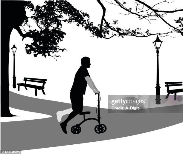 ergonomic design for injury - physical therapy walking stock illustrations